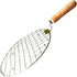 Steel Roasting Roti Jali Wooden Handle with Tong and Pincer Set Roaster,Cooking Rack,Papad Grill,Chapati Grill,Roaster,Food Tong (Round Jali with ...