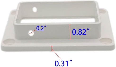 2PCS Qlvily 2" x 3 1/2" Slotted Handrail Bracket Kit, Vinyl Fence Brackets, Vinyl Fence Parts, Screws Included, White...
