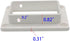 2PCS Qlvily 2" x 3 1/2" Slotted Handrail Bracket Kit, Vinyl Fence Brackets, Vinyl Fence Parts, Screws Included, White...
