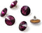 6-pcs 12mm Austria Crystal 1122 Rivoli Button with Shank, SW-1122BT (Amethyst)...