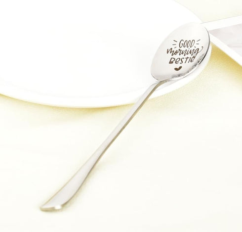Best friend Bestie Gifts for Women Girls Good Morning Bestie Spoon for BFF Coffee Tea Lover Spoons for Bestie Best Friends Christmas Birthday Grad...