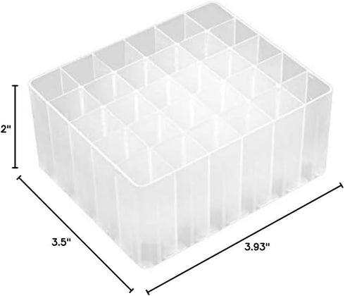 2 Pack 30-Slot Art Markers Pen Holder Desk Stand Organizer Storage Tray Marker Empty Storage Pack(Clear)...