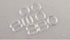 100Set Clear Plastic Invisible Lingerie Rings (8.5g) and Sliders (9g) Bra Bikini Rings (15mm)...