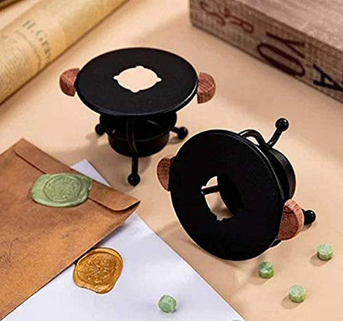 Wax Sealing Kit Melting Furnace Tool Wax Seal Warmer, Wax Seal Stamp Set with Wax Melting Spoon for Melting Wax Seal Beads or Sticks, Wax Stamp Sp...