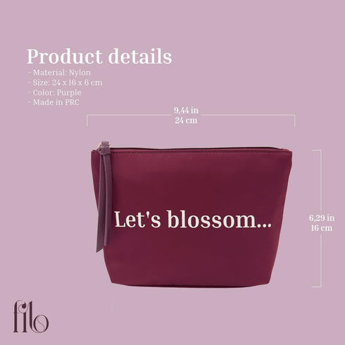 Filo Stylish Travel Pouch - Versatile & Fashionable Travel Toiletry Bag - Travel Bag with Rose Gold Zipper - Organized Travel, Makeup, Toiletries ...