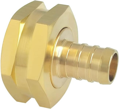 Hooshing 2PCS Garden Hose Adapters 1/2" Pex Barb x 3/4" GHT Female Swivel Brass Connector Fittings Connecting Pex Pipe to Outdoor Water Hose...