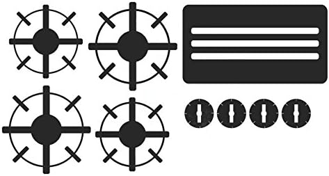 Toy Kitchen Stove Decals Stickers for Kids Pretend Play Glossy Black...