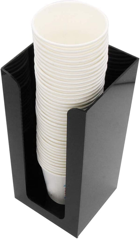 Disposable Paper Cup Dispenser, Acrylic Coffee Cup and Lid Storage Organizer Holder, Coffee Milk Tea Shop Restaurant Accessories Christmas Party S...
