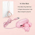 Pink Pig USB Hub, 3-Port Cute USB Hub with 3 Piglet Decoration Lids, Perfect Pig Stuff & Gifts for Pig Lovers, USB Splitter for Hard Drives, Mouse...