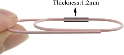 HAHIYO Paper Clips 2 inches (50mm) Length Pink Wide Paperclips Vinyl Coated Prevent Scratching Tearing The Pages Sturdy for Bookmark Organize Home...