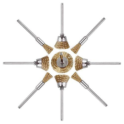 90 Pcs Wire Brushes Set, Rocaris Brass Wire Wheels Pen Brushes Set Kit Accessories for Rotary Tool...