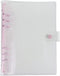 A5 Clear PVC Binder Cover 6 Pink Round Ring Binders Dia 20mm Snap Closure Sealing Edge Notebook Shell File Folders Album Binders...
