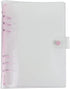 A5 Clear PVC Binder Cover 6 Pink Round Ring Binders Dia 20mm Snap Closure Sealing Edge Notebook Shell File Folders Album Binders...