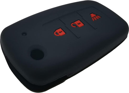 GFDesign 2 Pcs Silicone 3 Buttons Key Fob Cover Remote Case Keyless Protector Compatible with Nissan Rogue/Rogue Select/Rogue Sport CWTWB1G767...