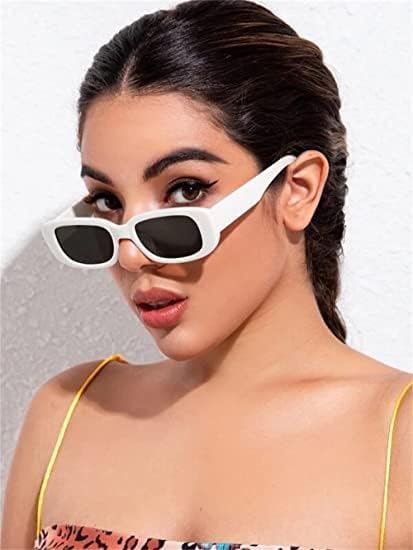 Rectangle Sunglasses Trendy Retro 90S Sunglasses Y2K Aesthetic Sunglasses Fashion Square Frame Sunglasses UV400...
