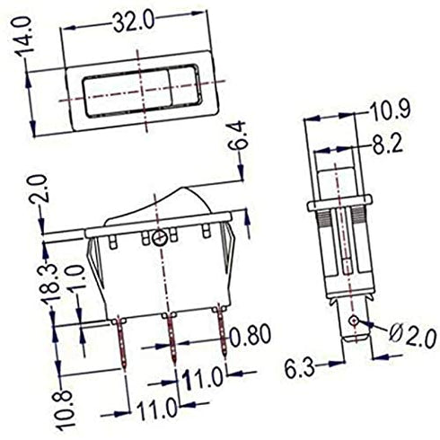 Rocker Switch Lighted On Off for Electric Fireplaces FMI Desa 120927-24 120 Volt...