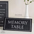ANGEL & DOVE Set of 2 Black Funeral Memory Table Signs - for Condolence Book, Memorial, Celebration of Life...