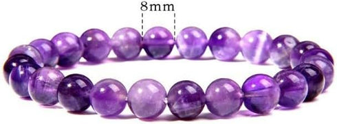 Amethyst Bracelet For Women Anxiety Amethyst Beaded,Handmade Adjustable Amethyst Crystal Bracelets Charms Healing Stone Layered Bracelet Gifts For...