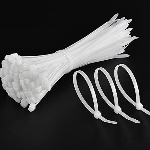 14 Inch Length 75 lbs TENSILE Strength Premium Grade, UV Weather Resistant, Premium Grade - HEAVY DUTY (100 Natural Clear Cable Zip Ties)...