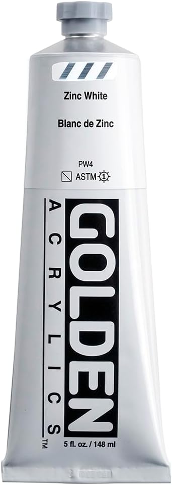 5 Oz Heavy Body Acrylic Color Paints Color: Zinc White...