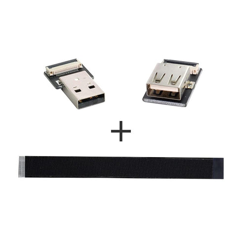 Xiwai 2.0M USB 2.0 Type-A Male to Female Extension Data Flat Slim FPC Cable for FPV & Disk & Scanner & Printer...
