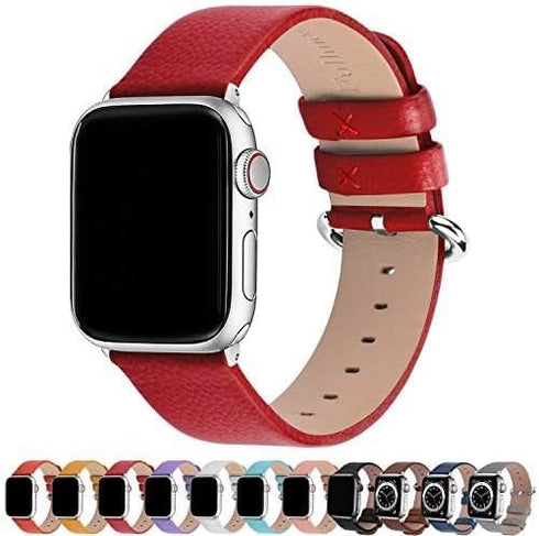 Fullmosa Leather Bands Compatible with Apple Watch Band 41mm 40mm 38mm 42mm 44mm 45mm 46mm 49mm Women Men for iWatch Ultra 2/Ultra/10/9/8/7/6/5/4/...
