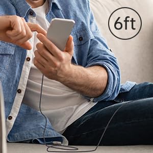 Kuulaa 7PIN Magnetic Charging Cable, 540° Rotating Magnetic Phone Charger 2Pack 6FT Magnetic Charger Cable 3A Fast Charging Cable Support Data Tra...