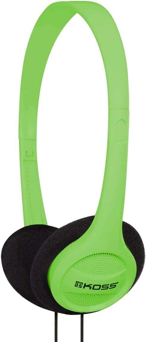 Koss KPH7G Portable On-Ear Headphone with Adjustable Headband - Green, 8.7 x 6.2 x 2.0...