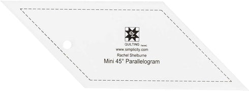 Dimensions 45 Degree Parallelogram Small Quilting Ruler and Quilting Template...