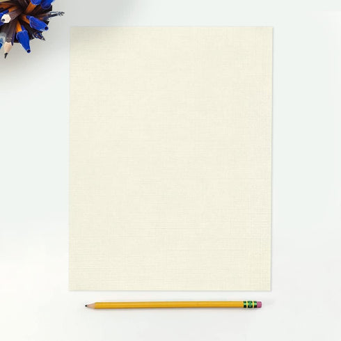 LUXPaper 8.5" x 11" Paper | Letter Size | Natural Linen | 80lb. Text | 50 Qty...