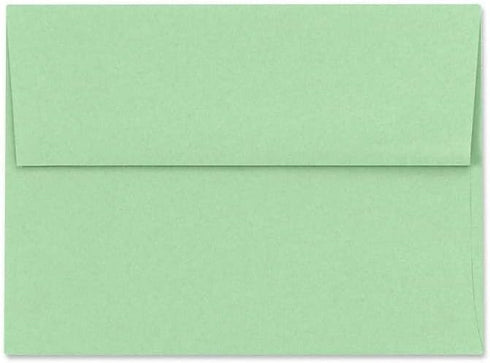 LUXPaper A7 Invitation Envelopes | 5 1/4" x 7 1/4" | Pastel Green | 60lb. Text | 50 Qty...
