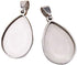 10pcs Stainless Steel 18x25mm Teardrop Bezel Pendant Trays DIY Cameo Base Blanks for Necklace Making...