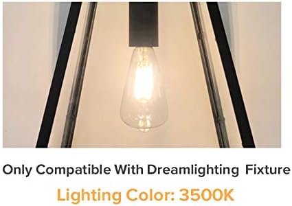 Dream lighting LED Edison Bulb 3W, 150 Lumens, Neutral White 3500K, LED Vintage Replace Globe Dinette Light Fixtures, pack of 2...
