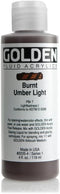 Golden Fluid Acrylic, 4 ounce bottle, Burnt Umber Light (2035-4)...