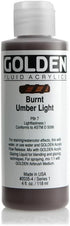 Golden Fluid Acrylic, 4 ounce bottle, Burnt Umber Light (2035-4)...