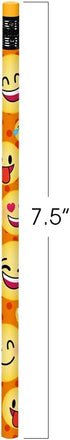 ArtCreativity Emoticon Pencils, Set of 24, Cool Writing Pencils with Erasers with Assorted Emoticon Designs, Birthday Party Favors, Party Goody Ba...