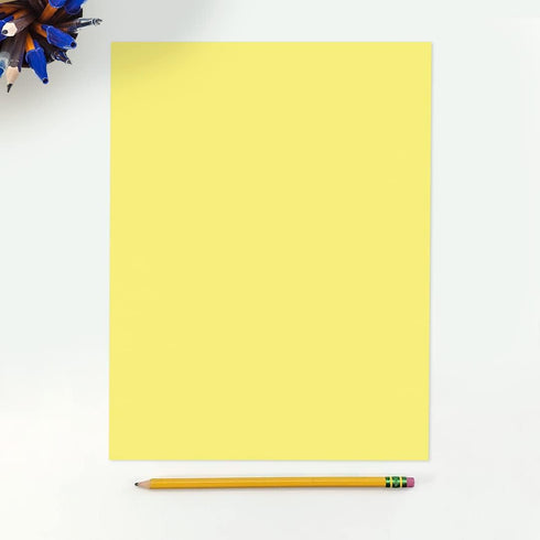 LUXPaper 8.5" x 11" Paper | Letter Size | Pastel Canary Yellow | 60lb. Text | 50 Qty...