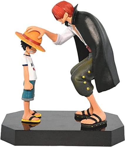Anime Luffy Figure, Shanks Touching Luffy Figure Anime Action Figure Collection Statue Doll Toy Gift...