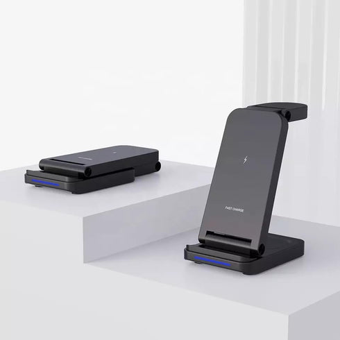 3 -in-1 Folding Wireless Charger, Black...