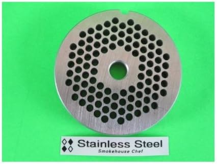 #22 x 3/16" STAINLESS STEEL Meat Grinder plate disc for Hobart LEM Cabelas Universal MTN & others...
