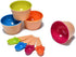 Dessert Bowls, 4 Pack Ice Cream Bowl Spoon Set, Frozen Yogurt Cups with Spoons Durable Plastic Candy Color Lovely Dessert Bowl DIY Ice Cream Tools...