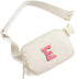 Personalized Initial Fanny Pack Belt Bag for Teen Girls - woman fanny pack,Bracelet, Keychain & Sunglasses (E)...