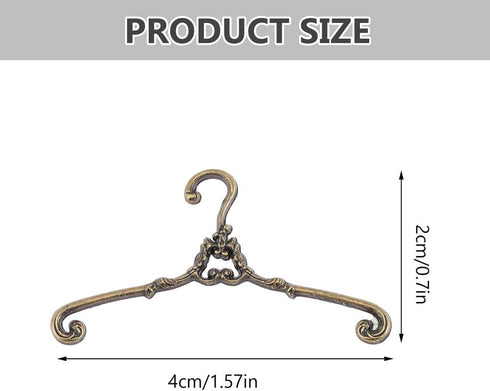 Gadpiparty Small Doll Cloth Hangers 24pcs Mini Clothes Hanger Little Hangers Metal Doll Dress Outfit Holders Wire Rack for Doll Clothes Gown Dress...