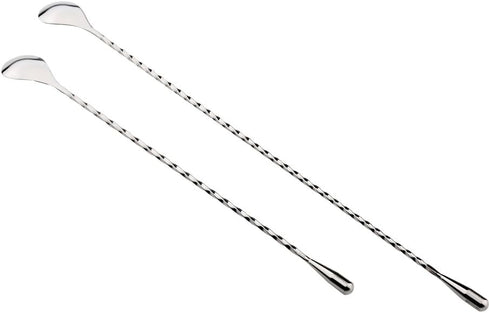 Purefold 15.7/12 Inches Bar Cocktail Spoons Set, Stainless Steel Spiral Pattern Cocktail Shaker Cocktail Mixing Spoon...