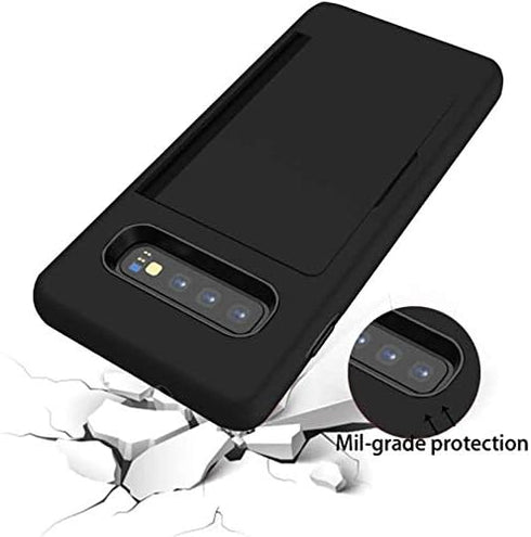 Asuwish Phone Case for Samsung Galaxy S10e with Tempered Glass Screen Protector Cover and Accessories Card Holder Slot Kickstand Protective Glaxay...