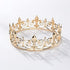 SNOWH Full King Crown Gold - Men's Crowns and Tiaras, Metal Birthday Crown, Prom Hair Accessories Costume Party Decorations for Adults and Boys...