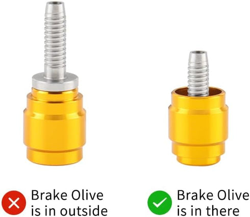 4 sets Bicycle Brake Olive Connecting Insert Kit for Avid SRAM Bike Hydraulic Disc StealthamaJig Brake Hose STEALTH-A-MAJIG Quick Install, Red...
