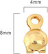 Beadia 18K Gold Plated End Caps Non Tarnish 4x8mm 200pcs for Jewelry Making Findings...