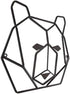 Everydecor Rustic Geometric Bear Head Metal Wall Art Decor for Home Office Kitchen Living Room Bedroom Farmhouse Indoor Outdoor Bear Sign Decorati...