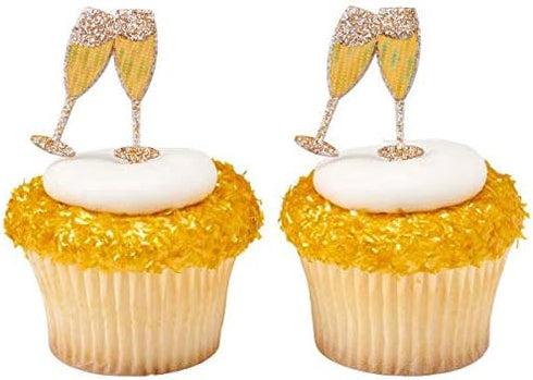 Champagne Toast Cupcake Picks - 24 pc...